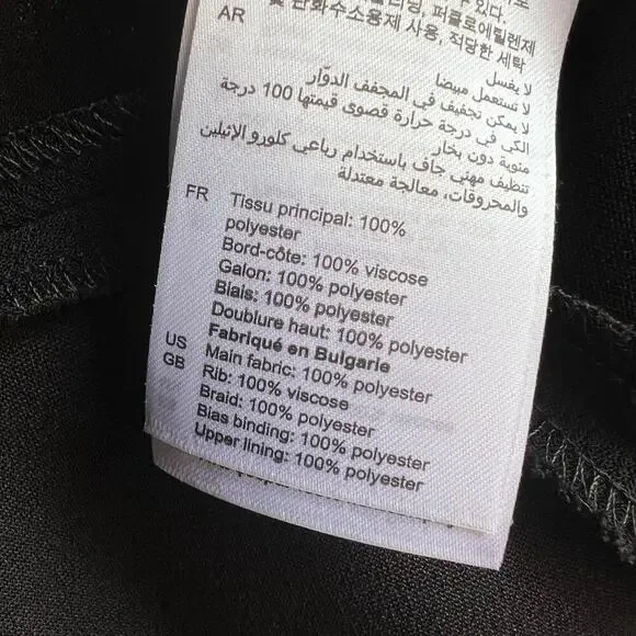 Sandro Paris Ines Black Athleisure Stripe Zip Tennis Dress Size XS - Picture 6 of 7